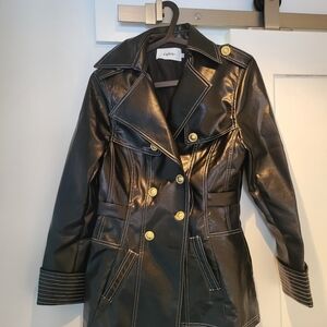 Elegant Black Leather Jacket for Women